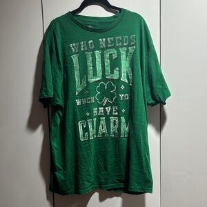 Green Graphic Long Sleeve Tee